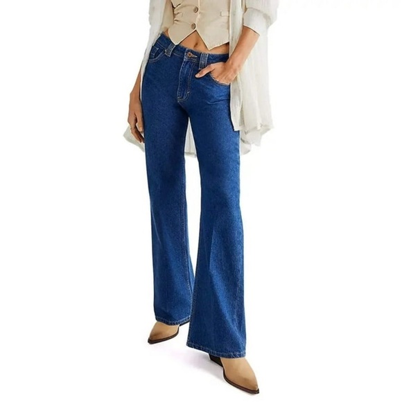 Free People We the Free Ava High Rise Bootcut Jean in blue Size: 26 - Picture 1 of 5